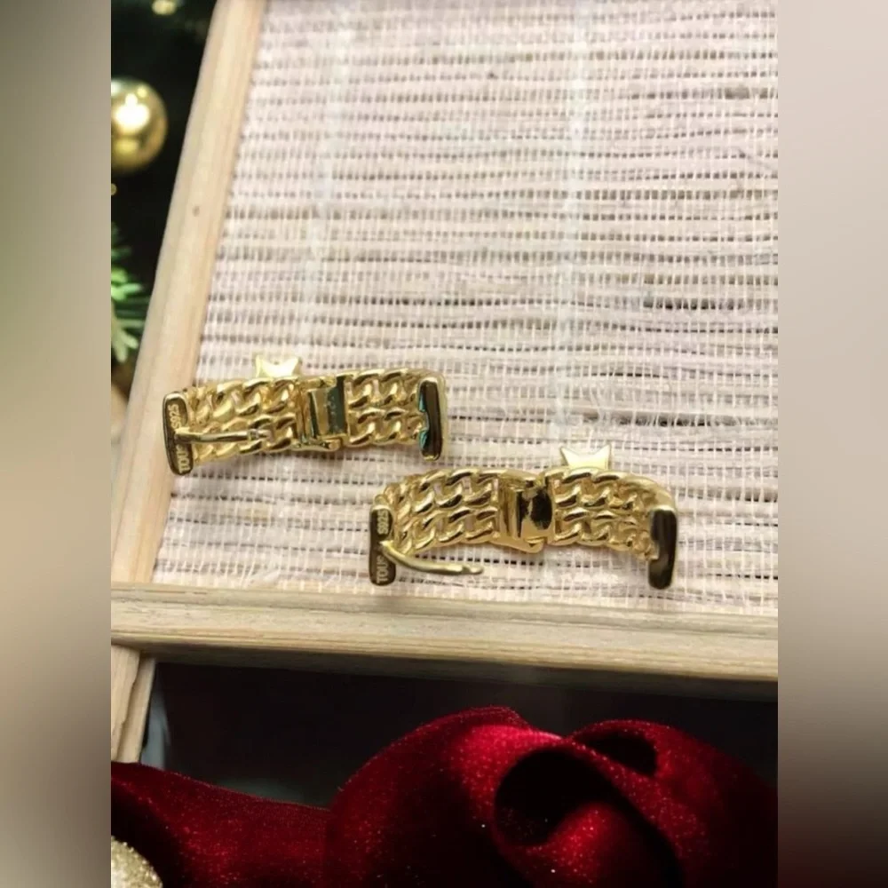 Earrings vermeil sterling silver 925 star